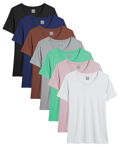 Andrew Scott Women's Color T Shirts |100% Superfine Combed Cotton |Short Sleeve Tops| Multi Packs