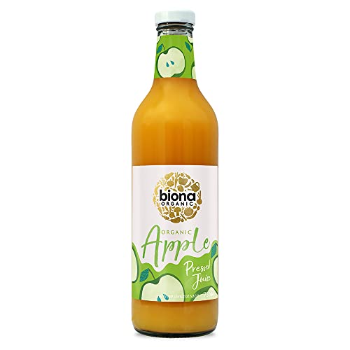 Biona Organic Apple Juice 750ml, Pack of 6 - Immediately Pressed After Harvest - Recyclable Glass Bottle - Not From Concentrate - No Added Sugar - Vegan