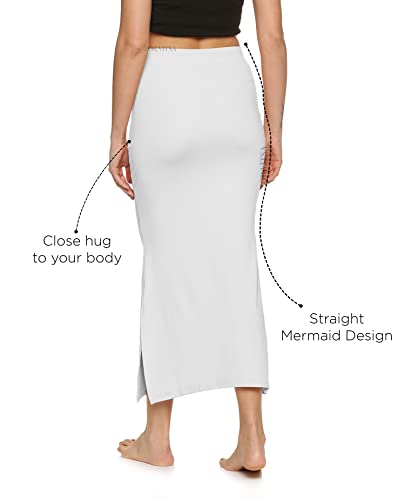 Image of ZORNITSA Lycra Saree Shapewear Petticoat for Women, Cotton Blend Stretchable Saree Petticoat, Shape wear Dress for Saree, Skirts for Women