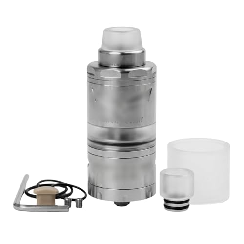 VG Kronos 2 S Style RTA 23mm Verdampfer - 4 0ml Tank zusätzlicher PC Tank Drip Tip 316 Edelstahl verstellbarer Luftstrom (MTL/DL) kindersicherer Deckel einstellbare Bottom-Airflow by shen ray