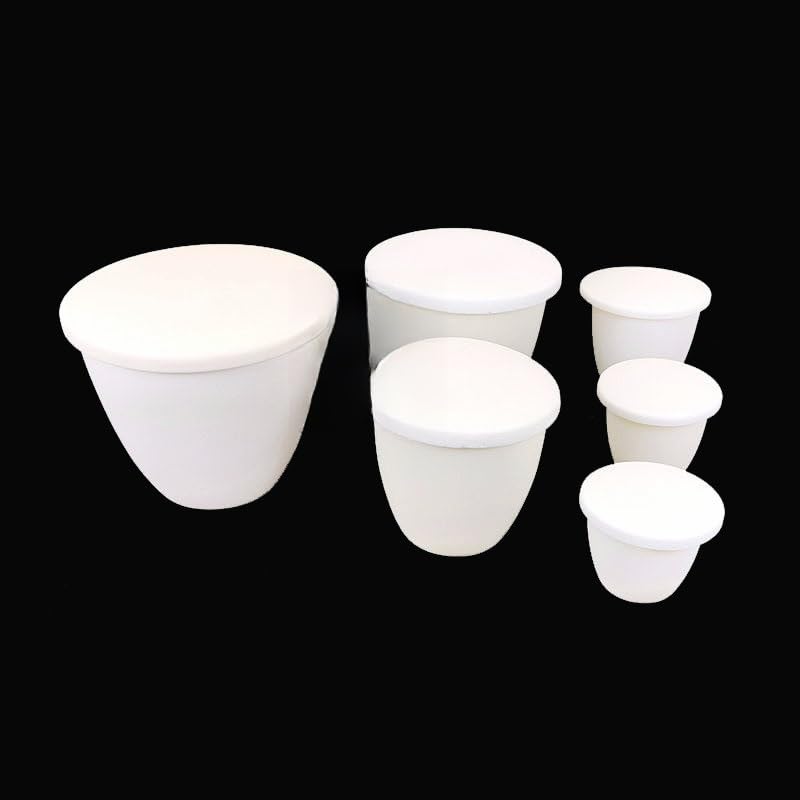 High-Temperature Resistant Lab Alumina Corundum Crucible with Cover - 5ml to 1000ml Sizes Available(150ml)