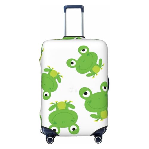 Cute Frog Design Luggage Cover, Protective Washable Suitcase Cover - Travel High Elastic Fibers Suitcase Protector Fits Large