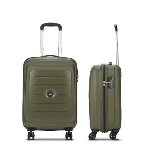 Image of VIP Polycarbonate (PC) Corsa Cabin 55 Cm (Small) 8 Spinner Wheels Trolley Bags for Travel, Hard Case Lightweight Bag with Combination Lock, Tough Suitcase for Travel (Green)