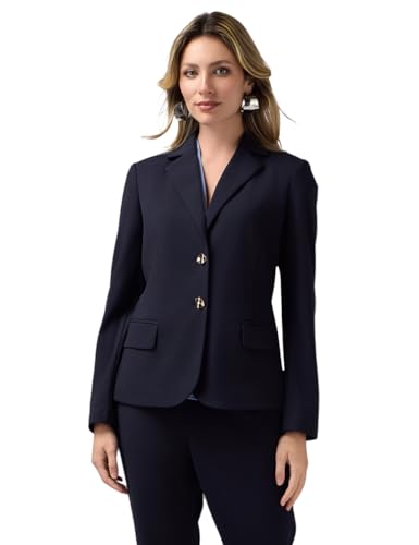 Veste blazer Oltre bleu 44 la sophistication du tissu scuba crêpe premium