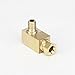 Elbow Connector Pipe Fitting， Male x Fit 4mm 6mm OD Tube Elbow Brass Fitting Machine Tool Oil Filter Canister Lube Elbow Connector Pipe Fitting(4mm M5x0.8)
