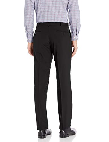 Palm Beach Men's Expander Plain Dress Pant, Charcoal, 60W Regular3