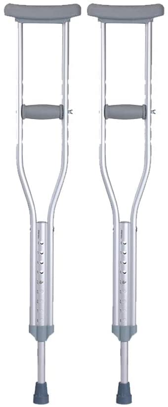 Béquilles sous les bras en aluminium confortables et légères avec appui ergonomique pour adulte