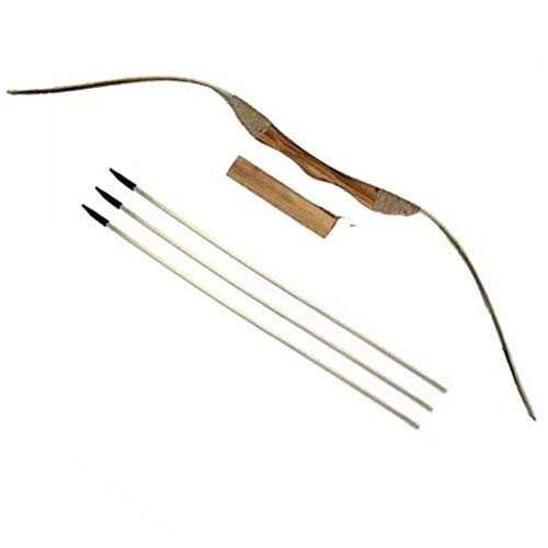 Youth Wooden Bow And Arrows With Quiver And Set Of 3 Arrows #TOP23