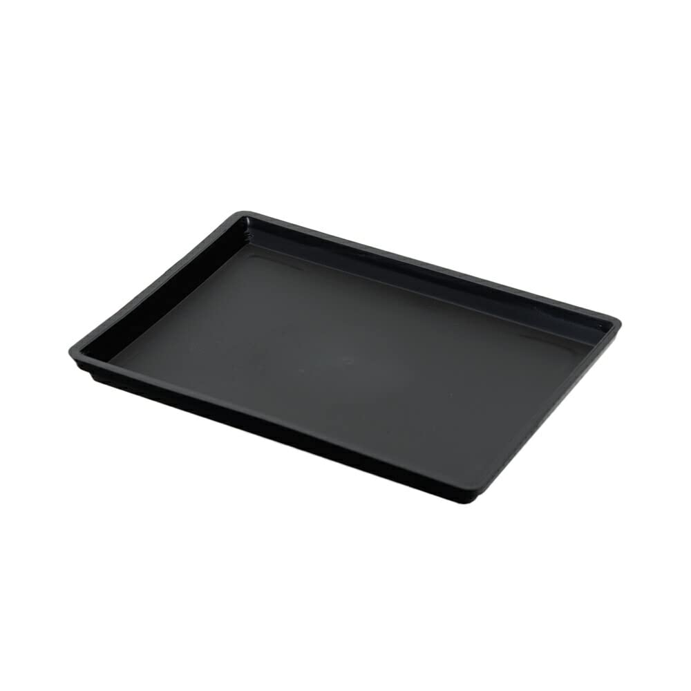 Sottovaso Rettangolare In Plastica Per Bonsai, Bordo Dritto, 22x16 Cm, Geosism & Nature