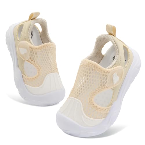 BARERUN Toddler Water Shoes Boys Girls Qucik Dry Breathable Kids Water Shoes Wide Adjustable Instep Water Sandals for Beach Swim Pool Non Slip Flexible Barefoot Sport Aqua Shoes