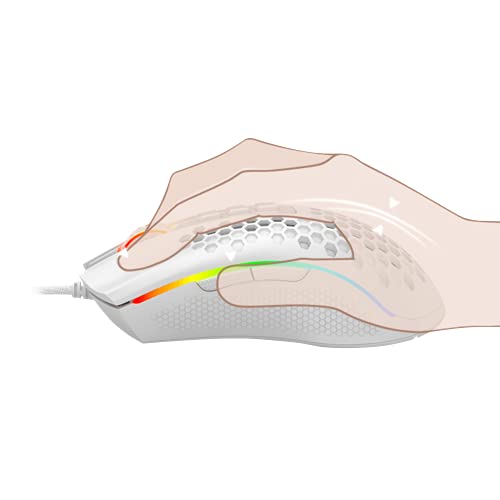 Mouse Gamer Redragon Storm Elite RGB Lunar White M988W-RGB, Branco glide