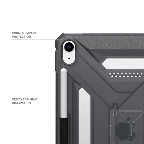 Image of URBAN ARMOR GEAR UAG Designed for iPad 11 inch A16 11th Gen 2025 Case - A3354 A3355 Rugged Transparent Protective Cover with Kickstand and Pencil Holder Scout Plus Ash