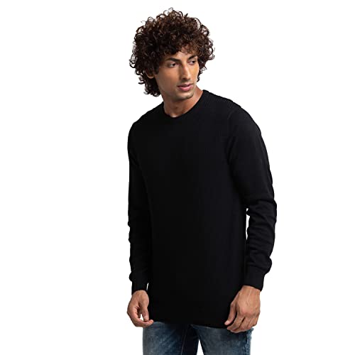 Image of Spykar Men Cotton Round Neck Casual Sweater