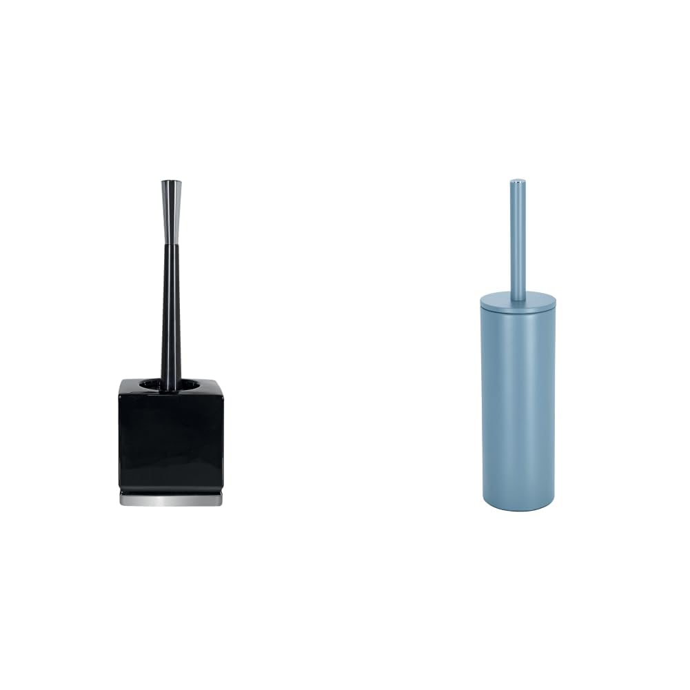 Spirella Set de 2 Escobillas WC Porcelana Negro y Azul