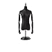 GGTT Robe féminine Forme Mannequin Torse Corps avec Noir Réglable (90-140cm) Stand Rond pour vêtements de vêtements Mannequins (Color : Style1, Size : with Hand)