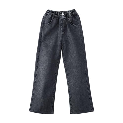 Kids Girls Denim Cargo Pants Ruffle Flare Crossover Waisted Boys Jeans Boyfriend Loose Fit Kid Jeans