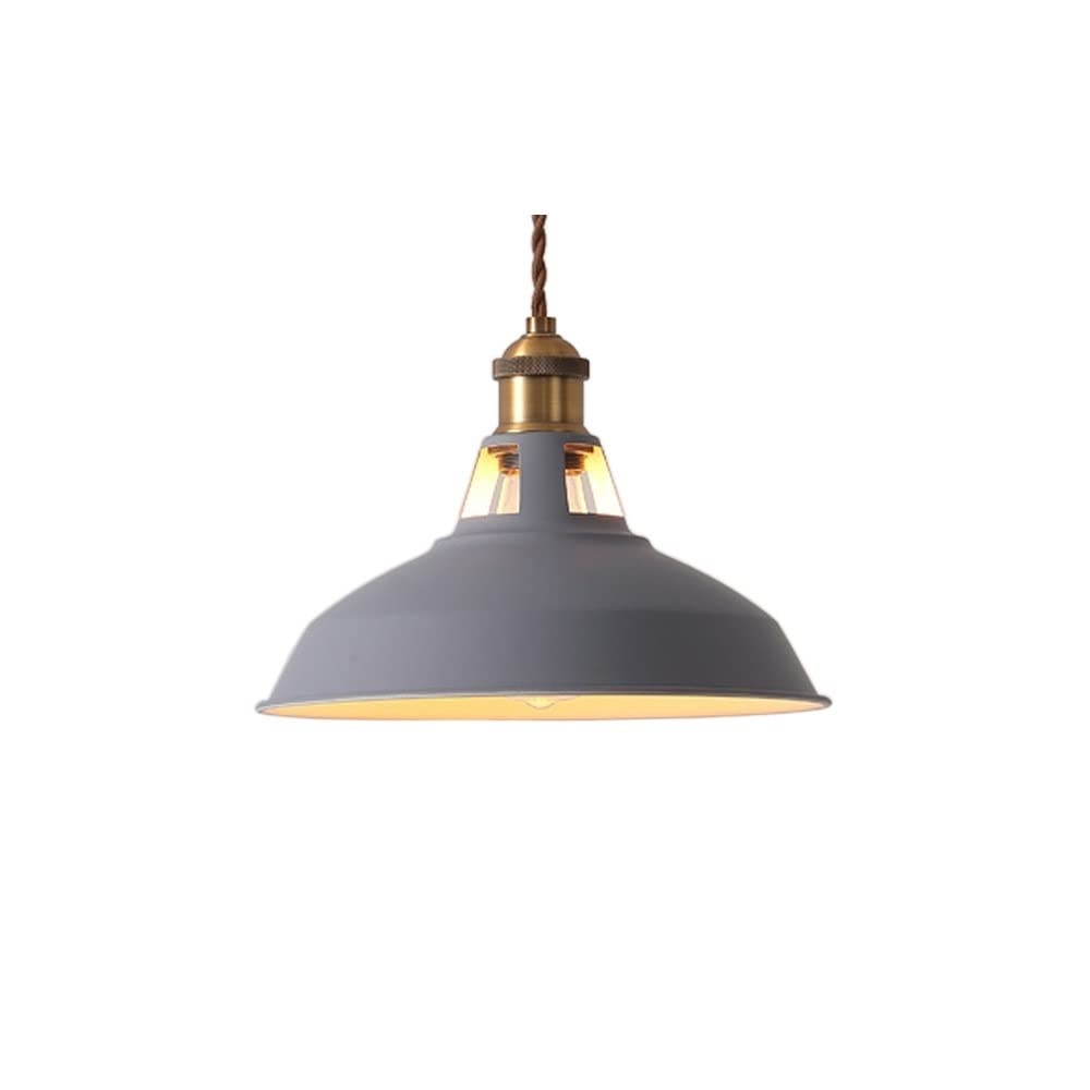 Plafonnier LED E27 suspendu scandinave en métal gris moderne