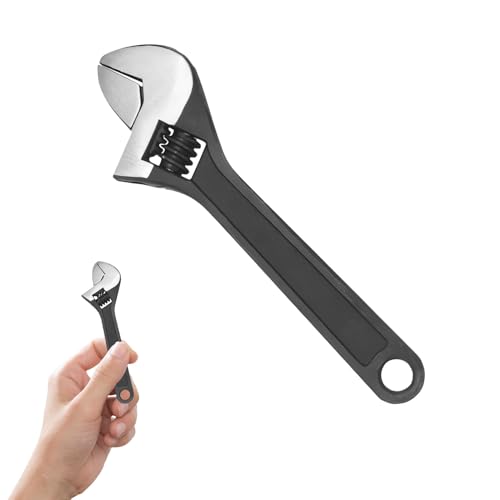 Watlikeup Small Adjustable Spanner,4 Inch Mini Adjustable Spanner,Multifunction Hand Wrench Tools,Versatile Hand Tool for Industrial and Automotive Maintenance,Lightweight and Durable(Black)
