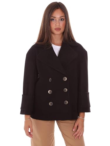 Manteau femme Fracomina noir premium - L'excellence des finitions