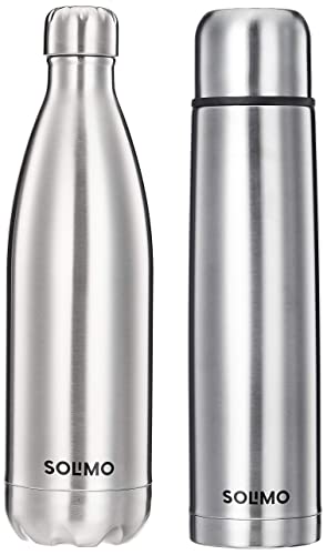 Amazon Brand - Solimo Stainless Steel Insulated 24 Hours Hot or C...