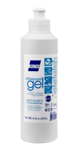 Konix 10x250ml Ultrasound Gel & 1pc Probe Cleaning Solution