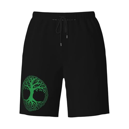 Celtic Tree of Life Men's Quick-Dry Board Shorts 7" - Swim Trunks Summer Hawaii Beach3