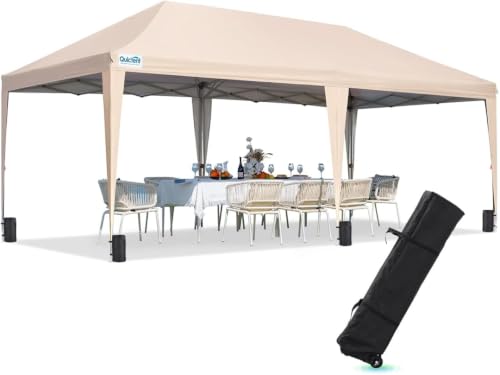 Quictent 10x20 FT Pop up Canopy Tent Without Sidewalls, Easy...