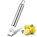 Pelador de Limón Rallador Profesional de Limón con Cuchillo Canelle Rebanadora de Limón de Acero Inoxidable para Cóctel de Ginebra Naranjas de Lima Utensilio Cocina (Stainless Steel Handle, 6.5 Inch)