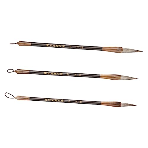 Uonlytech Chinese Calligraphy Brush Set 3pcs Brush Pens for Writing Painting Art Design