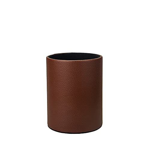 Fosinz ペンスタンド ペン立て れざー おしゃれ シンプル デザイン 車 鉛筆立て オフィス 収納 スタンド デスク上収納 卓上 整理ボックス 文房具 デスク周り 子供部屋 書斎 スタッキング (ブラウン)