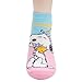 socksense The Peanuts Snoopy Women and teen girls Cartoon Character Series Licensed Socks (Cotton Blend, Happy_5pairs)