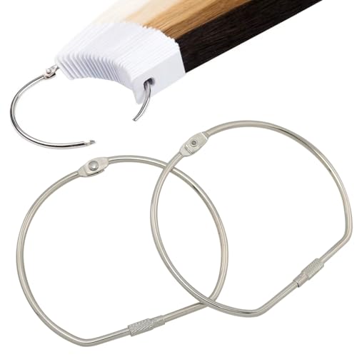 Image of 3PCS Metal Open Storage Ring Movable Screw D Storage Ring 3.8 Wire Inside 102mm 4 inch For Warehouse Management DIY Projects Decorative Paper Storage Tape