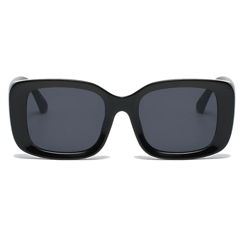 VIA LEECA Retro Square Sunglasses for Women Men, 90s Trendy Aesthetic Accessories
