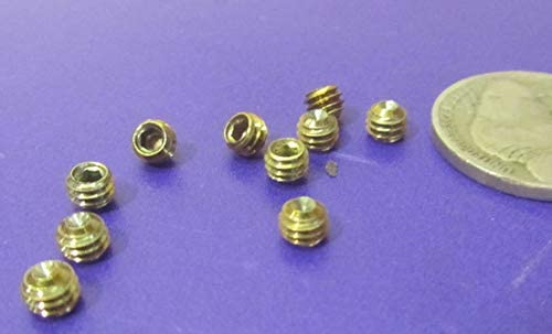 Brass Cup Point Set Screws 8-32 Thread x .125