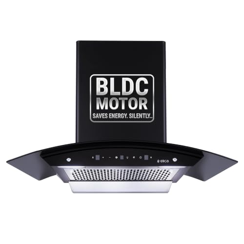 Elica 90cm 1500 m3/hr BLDC Filterless Autoclean Kitchen Chimney with 15 Years Motor & 5 Years Comprehensive Warranty | WDFL 900 BLDC HAC LTW MS NERO |