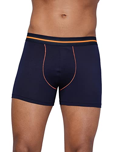 Image of TECHNOSPORT Men's Colorblock Trunks Underwear with ElastoLITE 4 Way Stretch Lightweight Breathable Moisture Wicking Soft Anti Odour Anti Microbial Comfort Fit Boxer Briefs Innerwear for Men