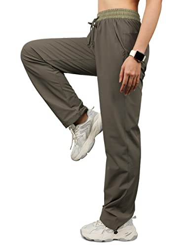 Nonwe Hiking Pants Women Breathable Cargo Pants Women With Drawstring Green M/29 Inseam #TOP1