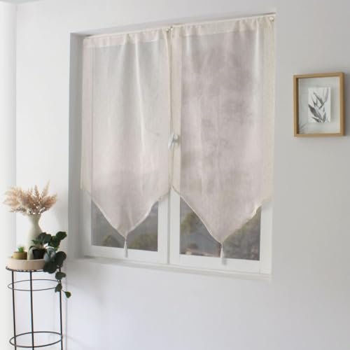Paris Prix Paire de Voilages à Pointes Louna 60x120cm Écru