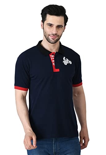 Image of Hero MotoCorp Unisex Polo Neck T-Shirt Midnight Blue