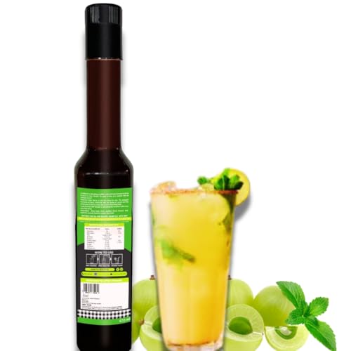 Image of VIStevia Sugar Free Amla Drink Syrup, Diabetic & Keto Friendly - Naturally Sweetened With Stevia - Delicious to Taste, 1 Bottle (470ML)