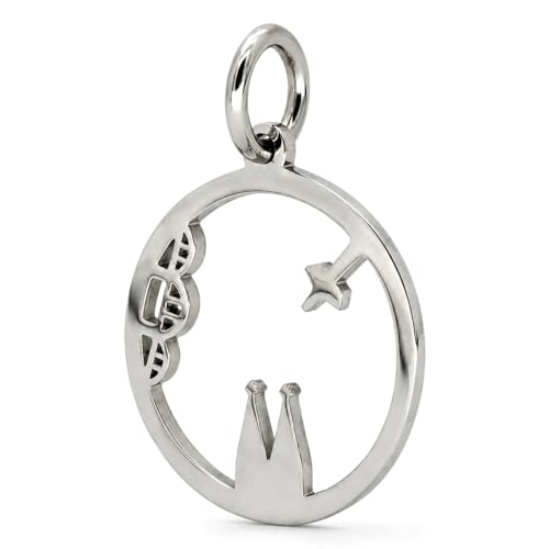 Colgante Skyline Colonia en plata de acero inoxidable antialérgico con grabado de catedral 1
