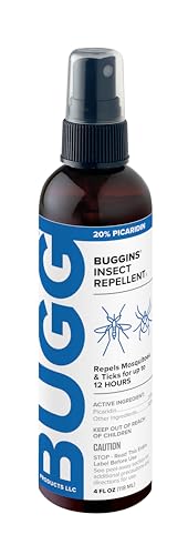 BUGGINS Insect Repellent Spray - 20% Picaridin - 4 oz Pump Bottle