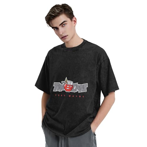 Fort Wayne Tincaps Men's Vintage Oversized T-Shirts,230g Short Sleeve4