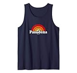 pasadena texas tx vintage anni '70 retro arcobaleno design canotta