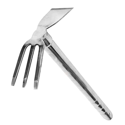 SUPVOX Gardening Hoe Sturdy Stainless Steel Hoe for Weeding Digging Planting Vegetable Farming Portable Tool