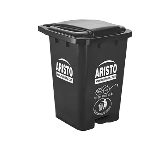 ARISTO Plastic Pedal Garbage Waste Dustbin 70 LTR BLACK