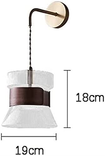 Lámpara de pared de alambre colgante ajustable E27 de madera y metal 7