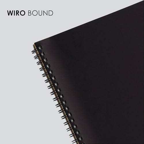 Image of myPAPERCLIP NeoWiro B5 Spiral Unruled Notebook | 160 Pages, 80 GSM, 250 GSM Soft Cover, B5 (6.93 x 9.84 in) | Wiro Bound | Black