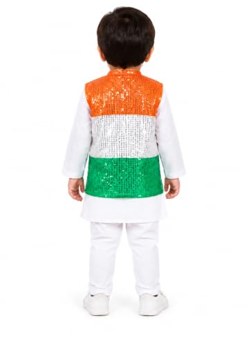 Image of Raj Costume Freedom Fighter Costume for Kids | Independence Day Fancy Dress | Patriotic School Function Dress | Boys & Girls