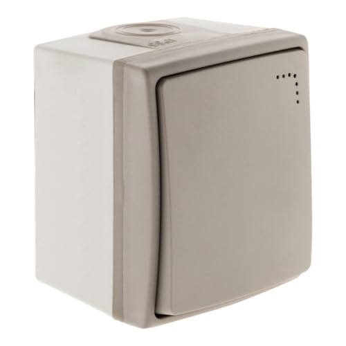 Zenitech Bouton Poussoir à Voyant étanche IP55 - Gris - Orok